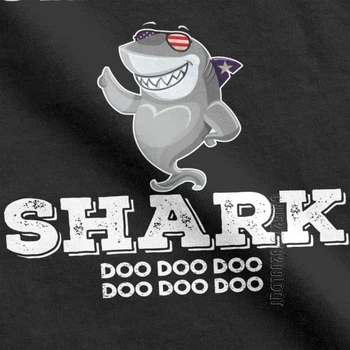 Dedo Shark Doo Doo Vintage T Shirt Mužov Zodpovedajúce Shark Rodiny Mužské Tričko Oblečenie Graphic Tee Tričko Čistej Bavlny T-Shirt