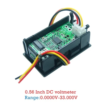 Digitálny 0.56 palcový LED Displej 5 Bitov DC 0-33.000 V Voltmeter Merač Napätia Tester