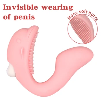 Nositeľné Neviditeľné Dildo Vibrátor sexuálnu Hračku pre Ženy Vibračné Nohavičky Strapon Dildo Stimulátor Klitorisu Bezdrôtové Diaľkové Vibrátor