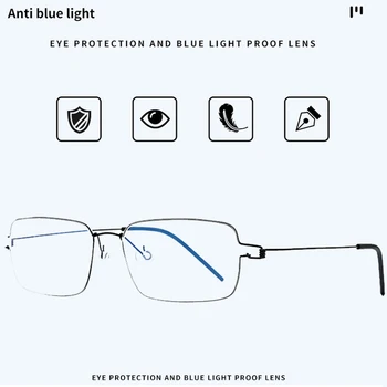 Titánové Zliatiny progresívna multifokálna okuliare na Čítanie Anti-Modré Svetlo presbyopic okuliare, optické rám kórejský Č Skrutku Okuliare