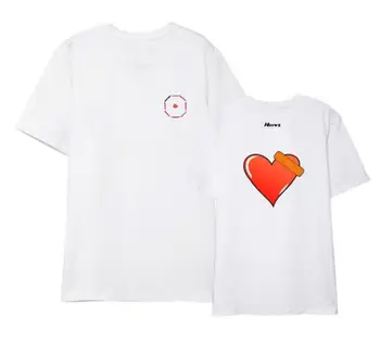 Nový príchod kpop got7 jackson zrkadlá album rovnaké srdce tlač tričko unisex móda o krk krátky rukáv t-shirt