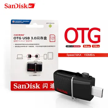 SanDisk USB OTG Pero Disk 128 gb kapacitou 256 GB 130mb/s 3.0 Flash Disk 16GB Externé Úložné kl ' úč 32gb OTG 64 gb Pamäte Usb 3.0