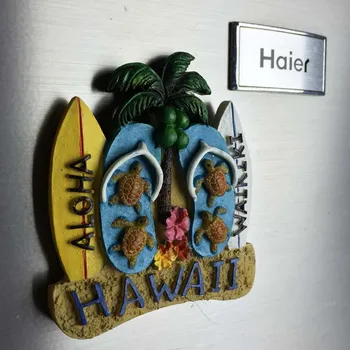 Havaj, Spojené Štáty destinácia cestovného ruchu travel magnet magnety chladnička nálepky surfovanie pláže topánky