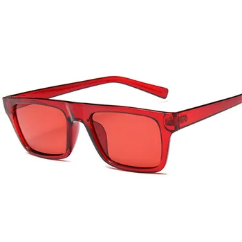 NYWOOH Obdĺžnik slnečné Okuliare Muži Ženy Značky Dizajnér Vintage Flat top Odtiene Slnečné Okuliare Žena Muž Červené, Ružové a Čierne Okuliare