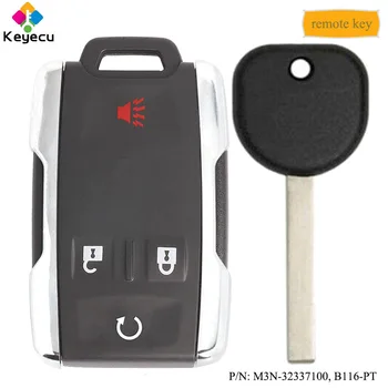 KEYECU 4 Tlačidlá Diaľkového Ovládania Auta Kľúč & Transpondér Kľúč - FOB pre Chevrolet Silverado Colorado-2019, M3N-32337100 B116-PT