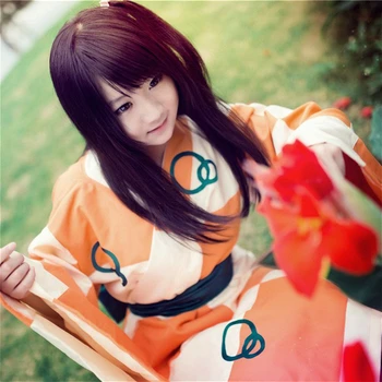 Inuyasha Cosplay Kimono Ri San/rin Cosplay Kostým Kimono Šaty S Bowknot Anime Halloween Darček