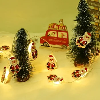 FRIGG Santa LED Reťazec 2020 Vianočná Výzdoba Pre Domáce Veselé Vianočné Ozdoby Vianočné Darčeky Noel Navidad Natal Šťastný Nový Rok 2021