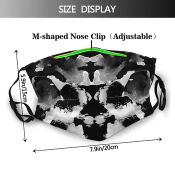 Watchmen Kráľ Rorschachov Umývateľný Úst Tvár Masku Proti Oparu Studenej Doklad s filtrami Polyester ochranný Kryt Utlmiť pre Dospelých