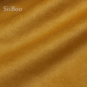 Luxusné zlatá farba kože-priateľské cashmere vlna zmes textílie pre ženy zimné šaty zákopy srsti tissu sk cachemire tissu SP6014