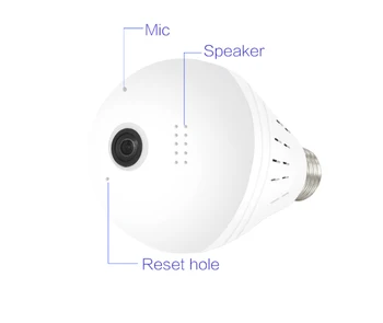 960P Home Security IP Wifi Kamera 360 Panoramatické LED Svetlo, Žiarovka, Kamera, Bezdrôtové 1,3 MP onvi Dohľadu Lampa Video Kamera