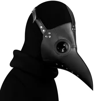 PU Steampunk Vtáčí Mor Lekár Maska Dlhý Nos Zobák Maska Retro Cosplay Masky Party, Karneval, Kostým, Rekvizity Príslušenstvo