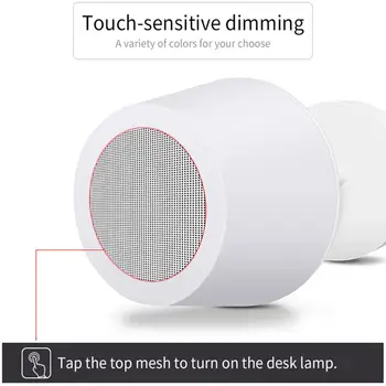 CYBORIS LED Hudba stolná Lampa Bluetooth Reproduktor Dotykový Stmievanie Stolná Lampa Pat Svetlo, Reproduktor 7 Farebné Svetlá Nastaviteľné