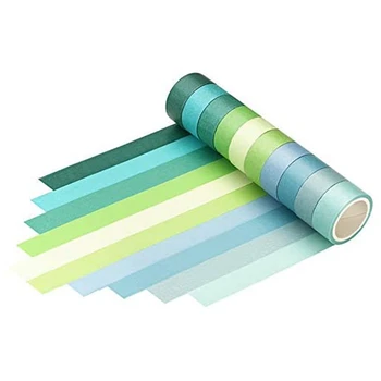 60 Roliek Rainbow Washi Maskovacia Páska Nastaviť pre DIY Dekor Scrapbooking Nálepky Maskovanie Papierové Dekorácie Pásku Lepidlo(15 mm)
