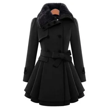 Nové zimné ženy bunda stredne dlhé zahustiť plus veľkosti 4XL outwear kapucňou skrčil kabát slim vetrovka bavlna-čalúnená bunda, kabát