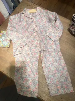 Matka dievčenské pyžamo nastaviť kvetinový vzor sladké dievčatá noc nosiť oblečenie set sa Mama dcéru oblečenie set sa