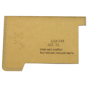 DIY kožené remeselné nástroje kraft papier šablóny držiteľa pasu dual card skladovanie taška na šitie, ručné kresby 11 cm * 15 cm