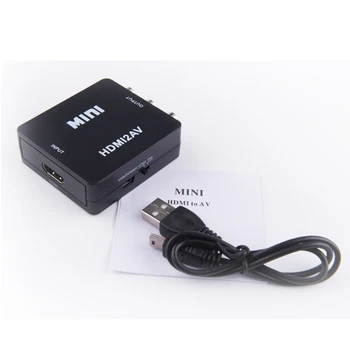 HDMI / AV/RCA CVBS Adaptér 1080P Video Converter HDMI2AV Adaptér Converter Box Podpora NTSC, PAL Výstup HDMI K AV Adaptér