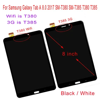 STARDE LCD pre Samsung Galaxy Tab A 2017 8.0 SM-T385 T385 3G / SM-T380 T380 Wifi, LCD Displej Dotykový Displej Digitalizátorom. Montáž 8