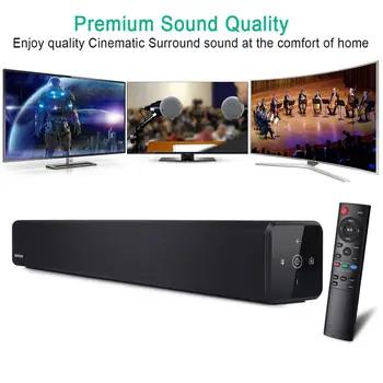 100W Dotykový Displej+Diaľkové Ovládanie, Domáce Kino Soundbar Zvukový Systém TV Bluetooth Reproduktor Podpora Optickej AUX Zvuk Bar Pre TV