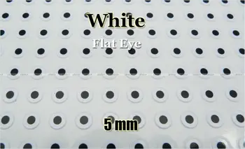 5mm, Plochý Biela / Veľkoobchod 800 Ploché Oči, Lietať Viazanie, Prípravok Viazanie, Lure Robiť, Spinnerbaits