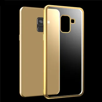 Luxusný Lesklý zlatenie Jasné TPU puzdro Pre Samsung Galaxy S20 Ultra A6 A7 A8 J4 J6 2018 S9 S10 Plus S10E Kremíka Zadný Kryt