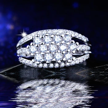 BIJOX PRÍBEH luxusné prívesky krúžok s AAA zirkón drahokamy 925 sterling silver šperky prstene pre ženy svadobné party veľkoobchod