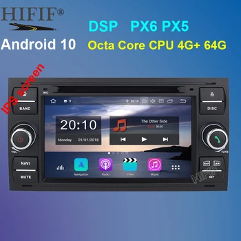Android 10 Dvoch Din 7 Palcový Auto DVD Prehrávač Pre Ford Focus ford Kuga, Transit Bluetooth Rádio, RDS USB, SD volant ovládanie Zdarma Mapu