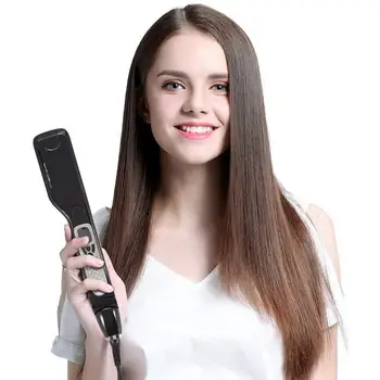 Parný Narovnanie Vlasov Ploché Žehličky Rýchlo Teplo Professional Hair Straightener Kefa Osobné Titán Keramický Špirála Pary Plus