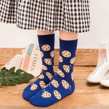 CHAOZHU Ženy Móda Japonský Sladký Štýl Študentov Bavlna Trubice Ponožky Cartoon Avokádo Šišku Bavlna Skateboard Príčinné Roztomilé Ponožky