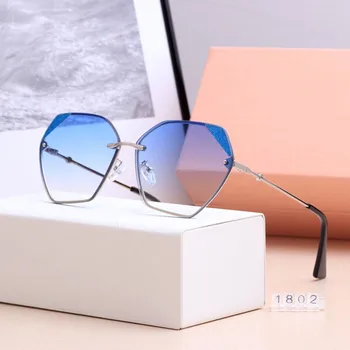2020 vintage značky slnečné okuliare ženy slnečné okuliare šesťhranné bez obrúčok sunglasse luxusné značky Módny návrhár mi dámske slnečné okuliare