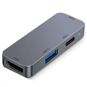 USB C HUB Adaptér pre iPad Pro 11/12.9 2020/2018,USB C do 4K HDMI Adaptér 3,5 mm Slúchadlový Jack o,USB3.0