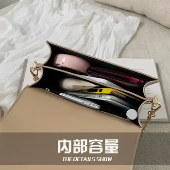 Ženské Dizajnér Luxusné Značky Kabelka 2021 Módy Nové Vysoko Kvalitnej PU Kože Flip Námestie Package Jednoduché Rameno Messenger Taška