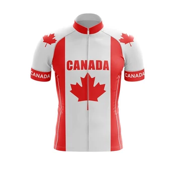 Kanada Laserom rezané cyklistika dres 2020 lete priedušné cyklistické tričko mužov rýchle suché krátky rukáv cyklistický dres pre mužov