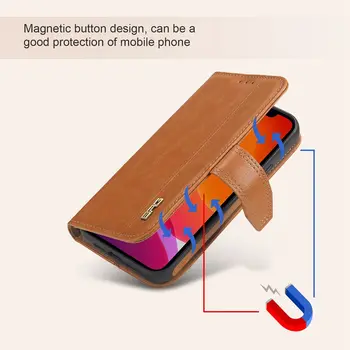 Kožené Magnetické puzdro Pre iPhone 12 11 Pro Max 12 Mini 11Pro 12Pro 12Mini 6 7 8 Plus X XR XS Max SE 2020 Odnímateľný výklopný Kryt,