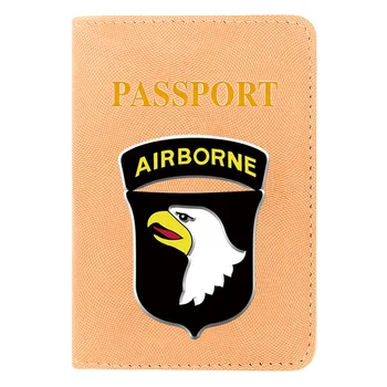Móda 101st Airborne Division Tlač Ženy Muži Pas Kryt Kožené Cestovné ID Kreditnej Karty Držiteľ Vrecko Peňaženky, Tašky