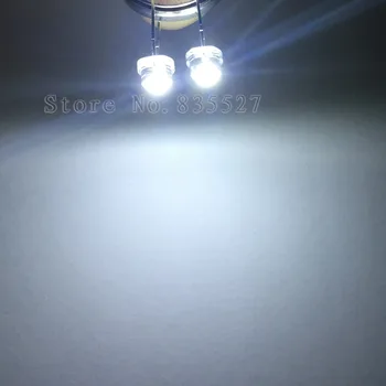 1000pcs/veľa 5MM F5 biela 1600 - 2000MCD slamený klobúk LED lampa korálky super jasné LED diódy vyžarujúce Svetlo (led) pre DIY svetlá