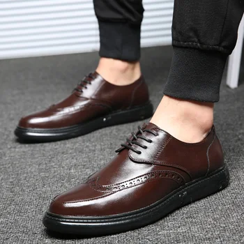 Muži Šaty Topánky Formálne Svadby Kožené Topánky Retro Prízvukom Business Office Mužov Bytov Oxfords