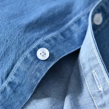 Nové mužov Denim letné tričko krátky rukáv, bavlna muž topy Vysoko kvalitné modrá bežné tričko 557