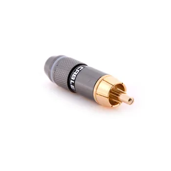 4pcs/veľa kvalitných zlatenie RCA konektor RCA samec konektor podpora 6 mm kábel veľkoobchod