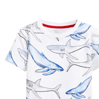 SAILEROAD chlapci tričko Shark Tlač Deti Topy Tees, T Košele Lete Nové Dieťa Deti Košele Zvierat, dinosaurov detské Oblečenie
