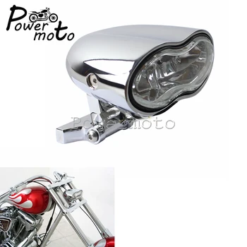 Motocyklov Custom Chrome Hladké Retro Vlna Štýl Dual Svetlometu H3 Nastaviteľné Svetlomet Pre Harley Chopper Bobber Cafe Racer