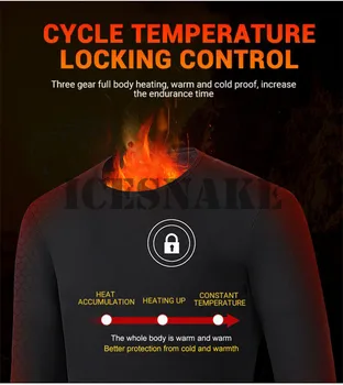 V zime Vyhrievaný Bielizeň Batérie Powered USB Fleece Motocross Jersey Nohavice Elektrické Tepelné Moto Vyhovovali Oblečenie Nastaviť Long Johns Mužov