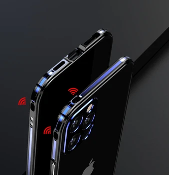 Puzdro pre iPhone 12 Mini Deluxe Ultra Tenká čepeľ Štýl hliníkový Bumper pre Apple iPhone 12 Pro Max iP12 Mini + Fotoaparát Ochrany