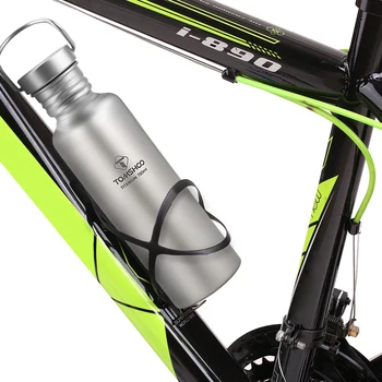 TOMSHOO 750 ml Full Titanium Fľaša na Vodu s Možnosťou Plastové Veko Vonkajšie Kuchynské potreby na Kempovanie Turistika Cyklistické Vody Pohár Športové Fľaše