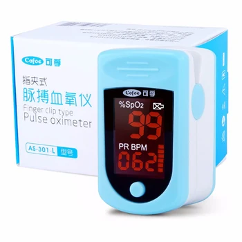Cofoe OLED Prsta pulzný Oximeter saturácie kyslíka v krvi, Monitor LED s ozdobná šnúrka na uniforme SpO2 srdcovej frekvencie Srdcového tepu