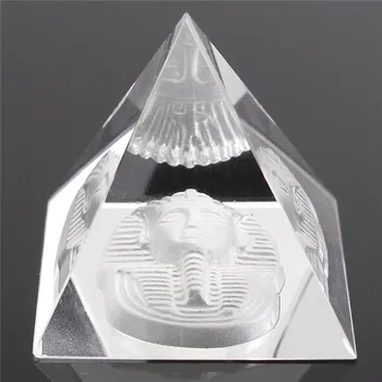 Šťastie Energy Healing Malé Feng Shui Egypta Egyptská Tvar Jasné, Crystal Pyramídy Ornament Čakier Reiki Liečenie Amulet Domova