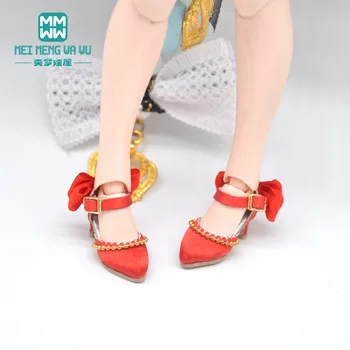 Mini bábiky topánky sa hodí 28-30 cm blyth Azone OB23 OB24 módne luk vysoké podpätky, Ružová, biela, čierna, červená