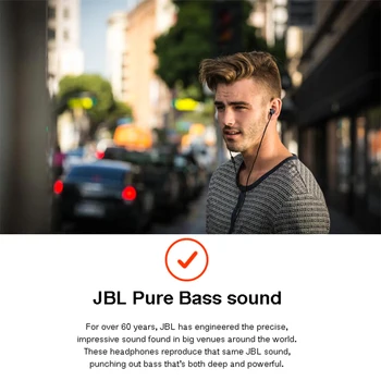 Pôvodné JBL T290 In-Ear Káblové Stereo Slúchadlá Športové Hliníkové Slúchadlá Pure Bass Vysoký Výkon Headset S Mikrofónom