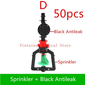 50PCS 360 stupeň Rotačné Spinkler Skleníkových Vytláčacie Dýzy Visí striekajúcej Vode Súpravy Micro Zavlažovanie Príslušenstvo