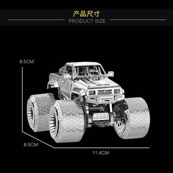 2 ks Nastaviť HK Nan yuan 3D Kovov Puzzle Wrangler a Off-Roader modely áut DIY Laserom Rezané Puzzle Skladačka Model Hračky pre dospelých darček